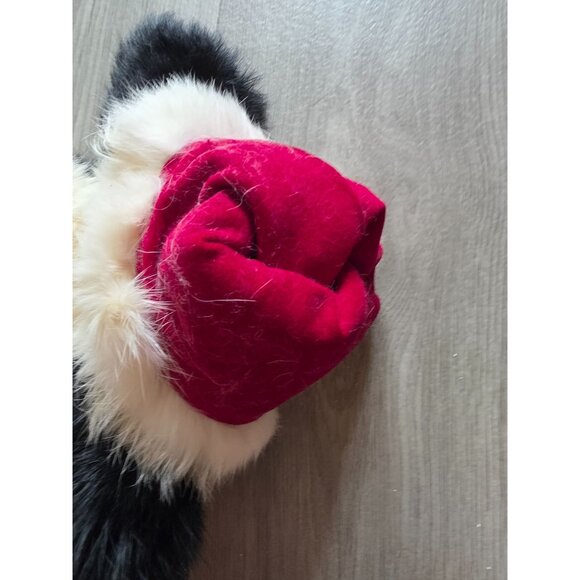 Vintage Panda Bear Plush Hand Puppet Red Velvet Lined - Picture 5 of 8